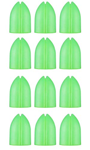 LSTYLE Dart Flight Accessory: 2-Pack Shell Lock Punch Rings for Paper/Foldable Dart Flights - Clear Green