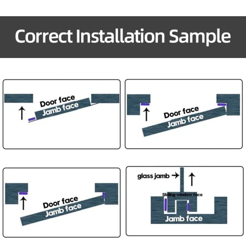 Image of ESUFEIR Door Seal Strip Self Adhesive Rubber Door Insulation Weather Strip for Windows and Doors Sound Proofing D Shape Seal for Door Frame Gap Blocker Black