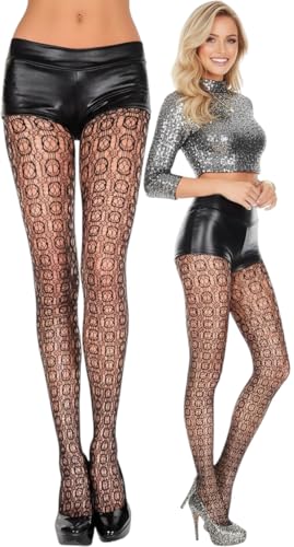 Image of ToBeInStyle Women's Large Mesh Fishnet Patterned Pantyhose Tights