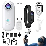 Daumenkamera, 4K tragbare Körperkamera, magnetisch, 360° drehbar, Action-Cam, Ultra-HD, tragbares Werkzeug für Motorrad, Vlogging, Streaming, Unterwasser, Abenteuer, 6,4 x 2,8 x 2,8 x 2,9 cm