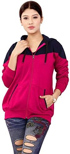BAILEY SELLSWomen's Hosiery Cotton Zipper Hoodie Jacket, Women's V Neck Cute Hoodies Teen Girl Winter Jacket Sweatshirts Casual Drawstring Clothes Zip Up Hoodie with Pocket