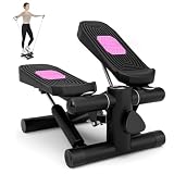 COSTWAY Mini-Stepper mit Power Ropes, Swing Stepper 100 kg belastbar
