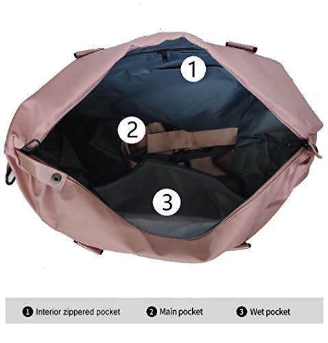 Womens travel bags, weekender carry on for women, sports gym Bag, workout duffel bag, overnight shoulder Bag, waterproof