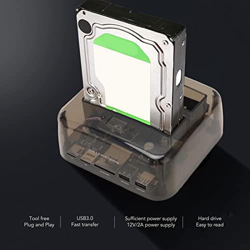 Base de conexión SATA IDE USB 3.0 para clonar y transferir datos de discos duros sin abrir el PC 3