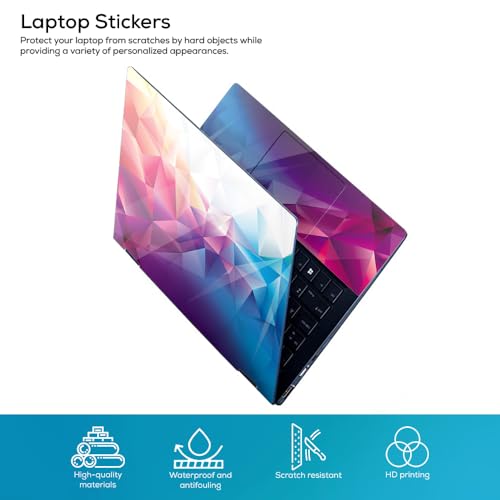 Image of Galaxsia Pattern D38 Top+Wrist Pad Vinyl Laptop Skin /Sticker /Cover Upto 15.6 Inches Laptops Laminated-Removable-HD Quality Compatible for Hp-Dell-Sony-Lenovo-Asus etc.(15x10 Inches)