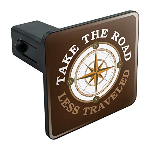 GRAPHICS & MORE Take The Road Less Traveled Compass Tow Trailer Hitch Cover Plug Insert 1 1/4 inch (1.25