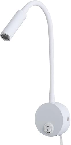 Agese Apliques de pared lámpara de lectura para montaje en pared luz de pared de 3 W color blanco cálido 3000 K cabecero de cabecera para lectura