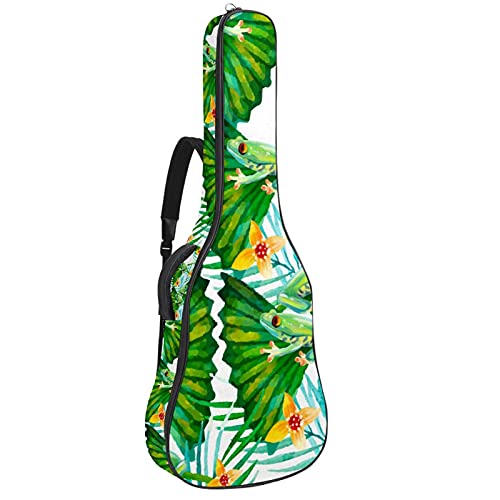 Sac à dos pour guitare basse folk étanche vert contre l'humidité extérieure