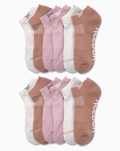 Image of Reebok Womens Quarter Socks 12 Pack Moisture Wicking Athletic Socks | Moisture-Wicking Fabric with a Flexible Stretch Fit, Arch Support and a Comfort Toe Seam