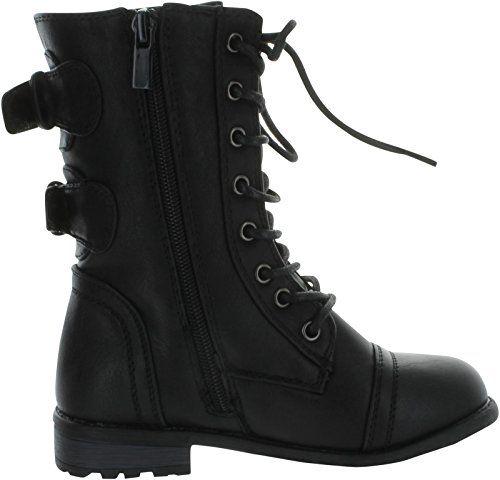 Link Mango-61K Girls Zipper Military Combat Boot2