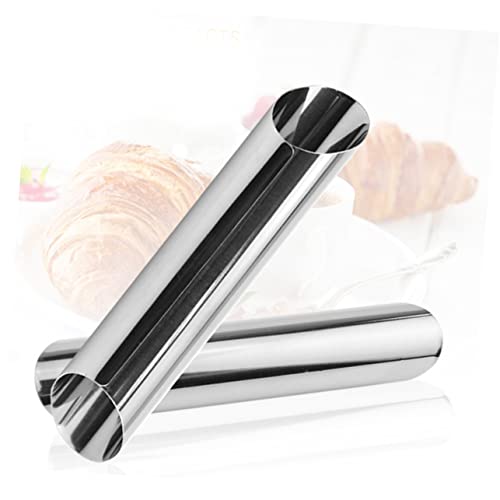 OFFSCH 12pcs Stainless Steel Croissant Screw Tube Bread Baking Mold Tart Molds for Home Bakery