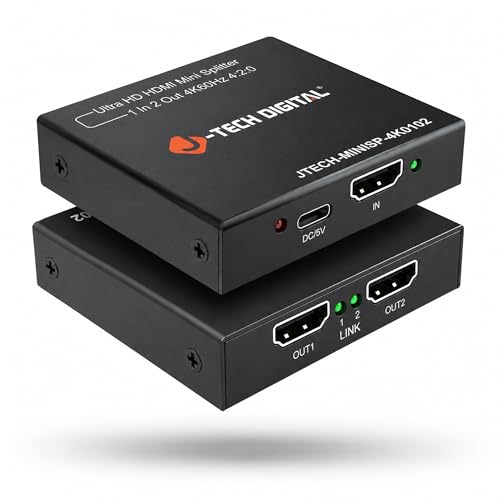 Divisor HDMI 1 en 2 salidas soluciona pantallas negras y duplica imagen 4K de tu consola