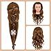 28Inch Mannequin Head with 80% Real Human Hair - Doll Head for Hair Styling Braiding Curling,Cosmetology Mannequin Head with hair with Table Clamp Hair Styling Set (Blonde)