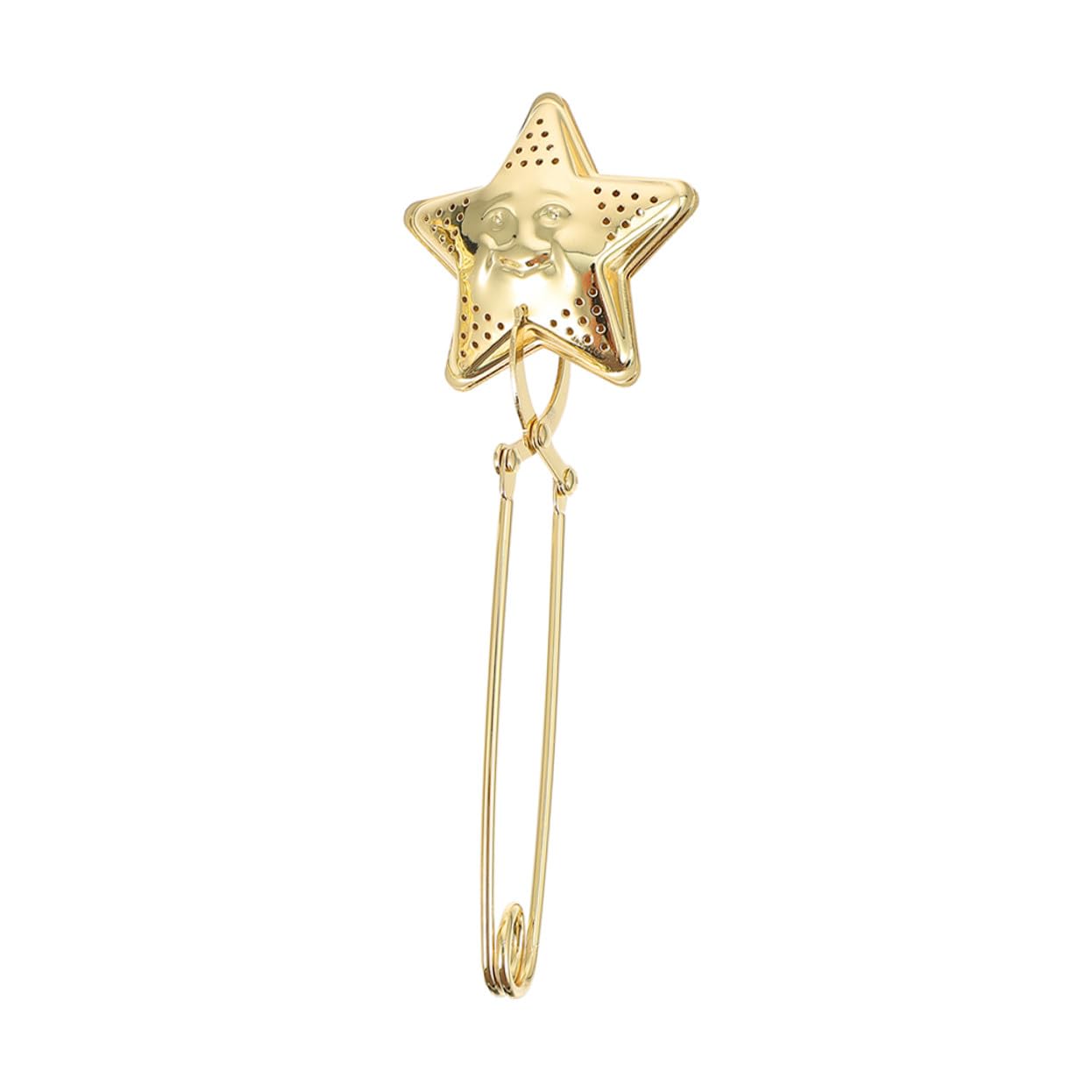 Ipetboom Passoire à Thé Accessoire pour Infuser le Thé en Vrac en Acier Inoxydable Or avec Motifs Étoiles et Lune Filtre Solide et Résistant