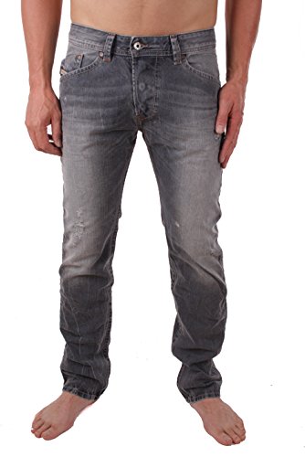 Diesel Darron 0841B Jean pour homme Coupe droite, gris, 33W / 30L