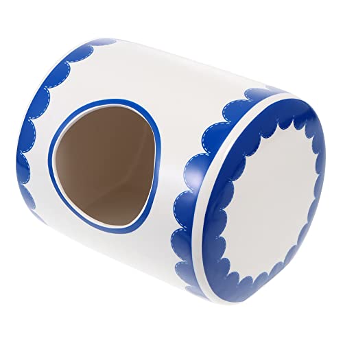 SEWOART 1個 ペットクールハウス 冷却 モルモットベッド 小屋 いいね ために ハッチ 家 ハムスターの夏の巣 ウサギの陶器の巣 ペットクールネスト セラ Blue