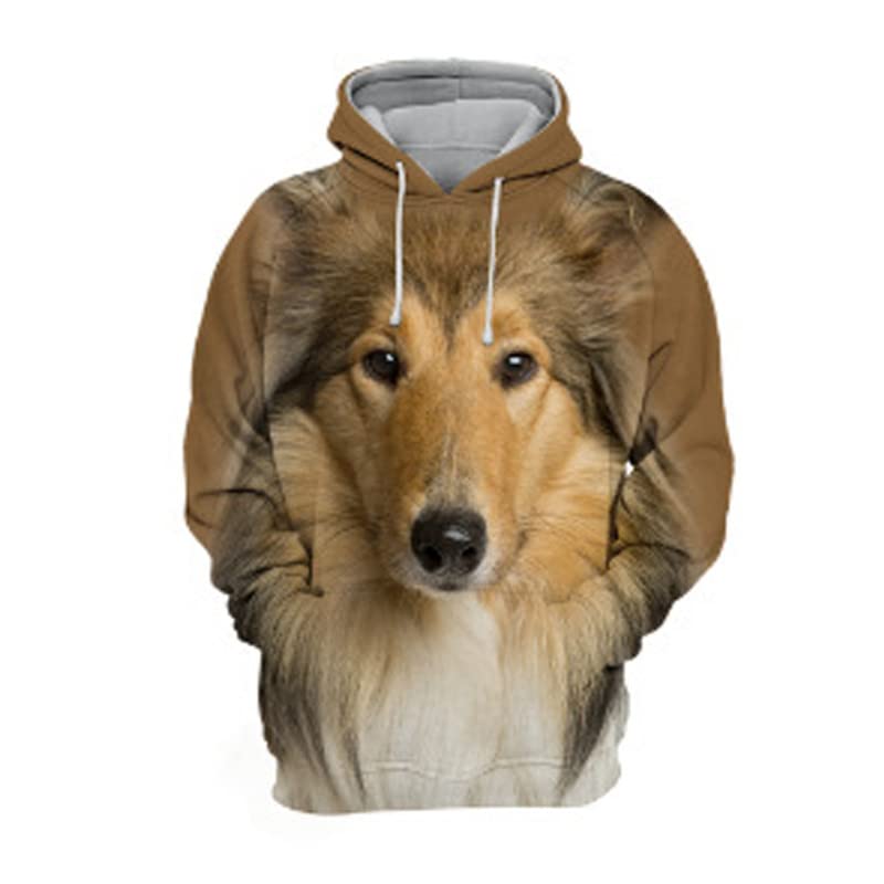 Pull Shetland Sheepdog homme marron S pour l'amour des chiens