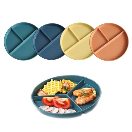 SinChic Geteilte Speiseteller,4 PCS Portionskontrolle Geteilte...