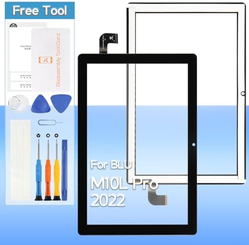 استبدال شاشة اللمس لـ BLU M10L Pro M0214UU 2022 GG1010-629 10.1inch محول لوحة اللمس الزجاج الأمامي مع أدوات لا تتضمن LCD