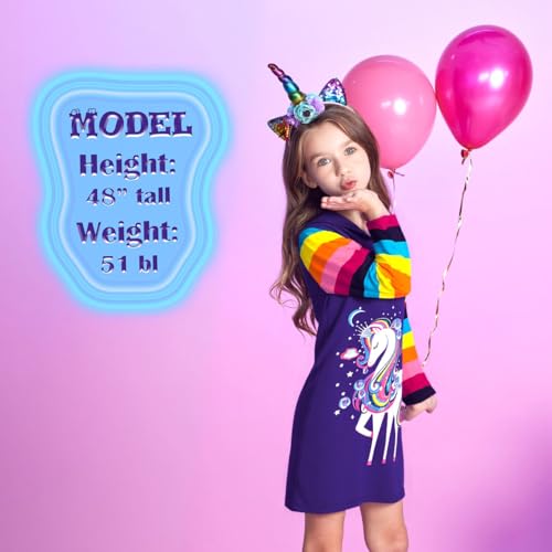 VIKITA Girls Dresses Pink Winter Clothes Sparkling Long Sleeve Hoodie for Little Kids 2-12 Years Valentine's Day Gifts2