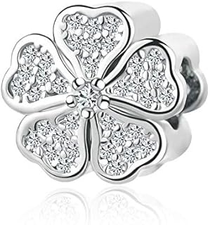 MiniJewelry Women Girls Birthday Good Luck Clover Charm for Bracelets Necklaces Pendants Lucky Beaded Gift Auntie Niece Family Christmas Birthday
