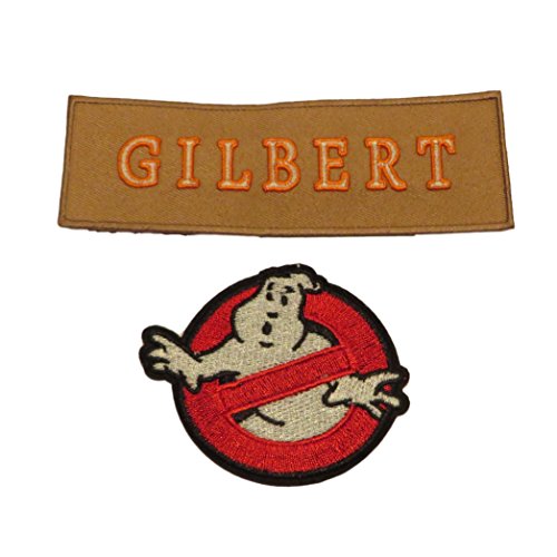 GHOSTBUSTERS III New Movie Characters Set of 2 Iron-On/Sew On PATCHES (GILBERT)