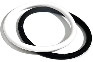 2pcs Black and White WWJD Rubber Wristbands for Women