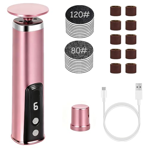 Lima Electrica Pies Durezas - Pedicura Profesional para Pies 2 en 1 para Pies con 6 Niveles, Set de Pedicura Removedor para Pieles Muertas, Duras Agrietadas