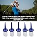 GRCFUMO 10 Pcs Tees Brush Type, Tee More Distance Brush, Plastic Brush, Unbreakable Tee Brush, More Distance and Low Resistance for Driver Training (Blue and White Hair)