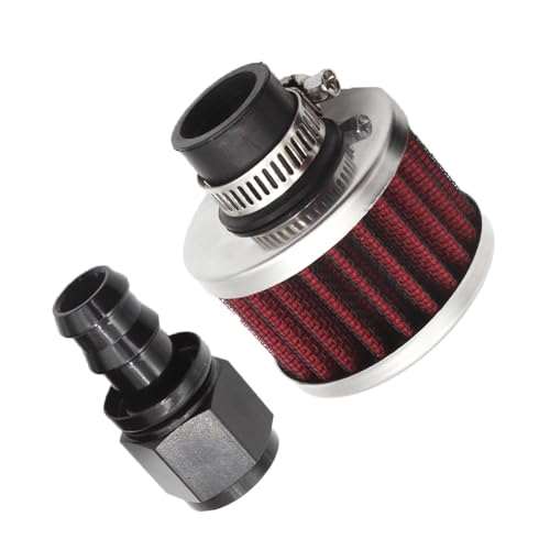 12mm Fuel Cell Breather/Vent -6 AN Female Fitting with Air Filter Rebuild Kit