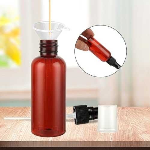 ACXFOND Small Amber Glass Spray Bottles For Essential Oils, 2oz Empty Fine Mist Mini Spray Bottles, Set of 18 - Image 5