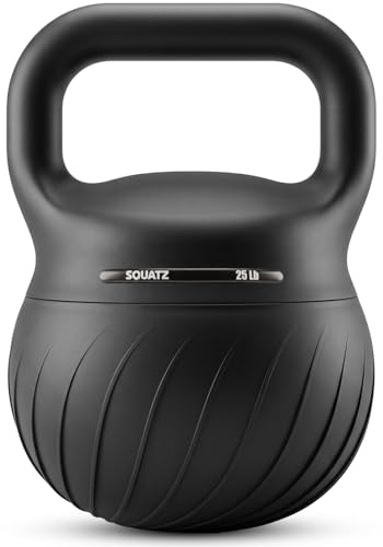 Squatz 25 lb Soft Training Kettlebells for Home Gym Shock-Absorbing Base Kettlebell with Extra-Wide Non-Slip Handle Floor-Safe Design for Strength Workouts and Full Body Conditioning Sessions