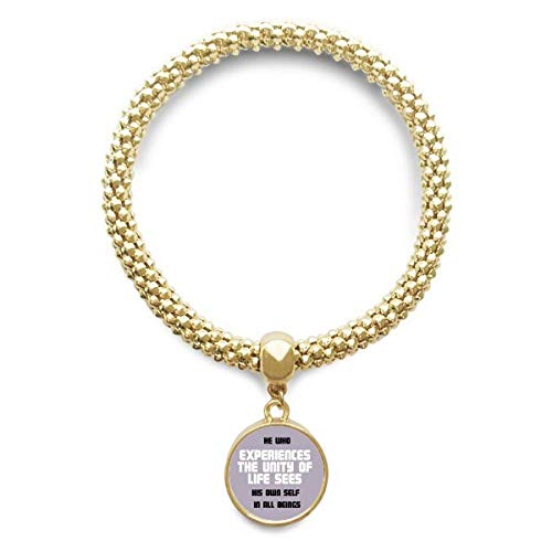 Bracelet bouddhisme d'or pendentif rond chaîne bijoux femme