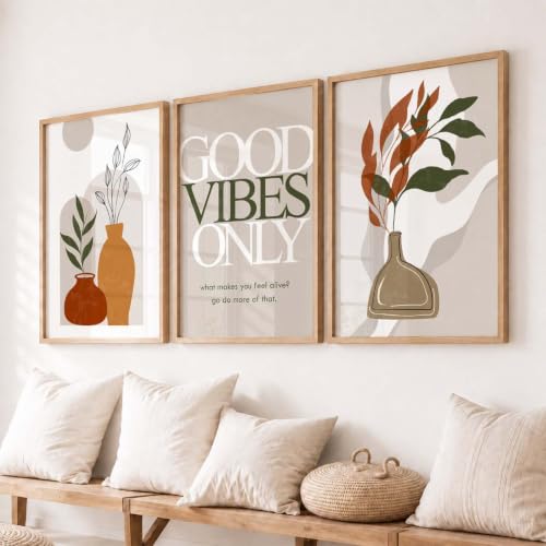 Image of kotart Classic Painting for Wall Decoration - Modern Art Wall Decor Framed Painting for Living Room Bedroom - Framed Posters /Paintings with Frame Set of 3 (Art 6)