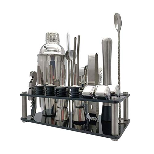 Kit de bartender 23 piezas con coctelera de acero inoxidable miniatura 1