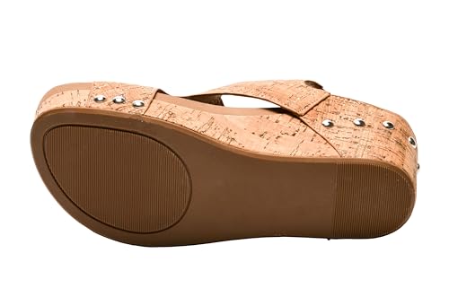 Image of Corkys Footwear Womens Carley Wedges, Featuring Corkys EVA Foam Cushioned Insoles, A 2.5 Inch Heel, Lightweight For All Day Wear, And Hook And Loop Closure