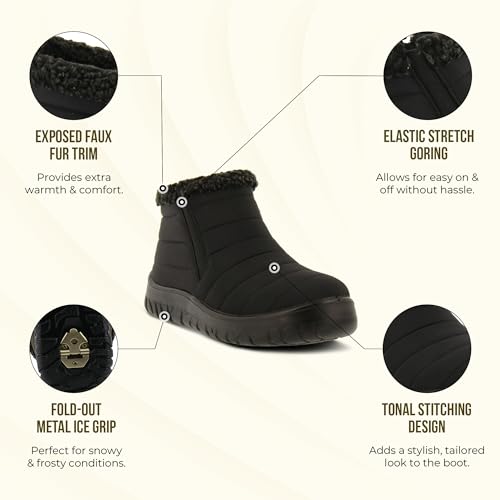 Spring Step Flexus Melba Ankle Boots for Women - Waterproof Nylon Boots with Zipper - Comfortable Women's Snow Boots for Winter4