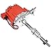 A-Team Performance - Complete HEI Distributor 65,000 Coil Auto Parts Replacement - Compatible with SBF Small Block Ford 260 289 302 5.0 One Wire Installation Red Cap