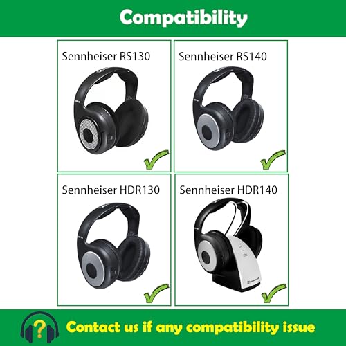 Almohadillas de Velour de Repuesto para Auriculares Sennheiser RS130 HDR130 RS140 HDR140 miniatura 2