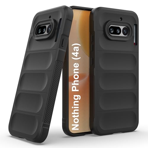 Image of Zapcase Back Case Cover for Nothing Phone (4a) | Compatible for Nothing Phone (4a) Back Cover | Liquid Silicon Magic Case with Camera Protection | Black