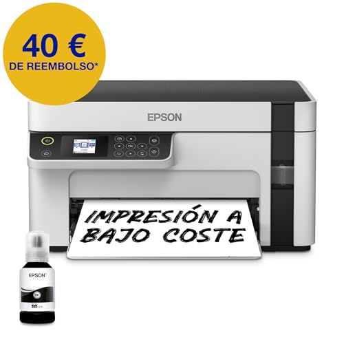 Miniatura 2 de Epson Ecotank Et-M2120, Impresora Monocromo Multifunción Con Wifi Y Depósito De Tinta, Escaner Copiadora Impresora, Blanco