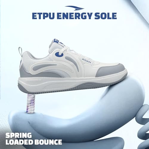 Image of ASIAN Hypercushion Mojo-08 Men's Premium Sneaker with E-TPU Midsole | Memory Foam Technology with TPR Low-Top Style | Ideal for Travel & Daily Style