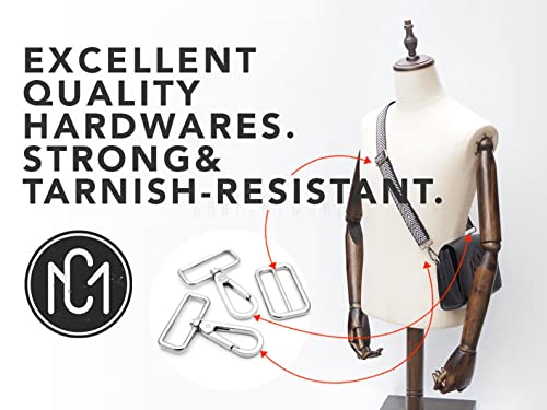 CRAFTMEMORE Shoulder Strap Adjustable Bag Handle Crossbody Nylon Belt Replacement JK03 (Red+White, Gold Clasp)4