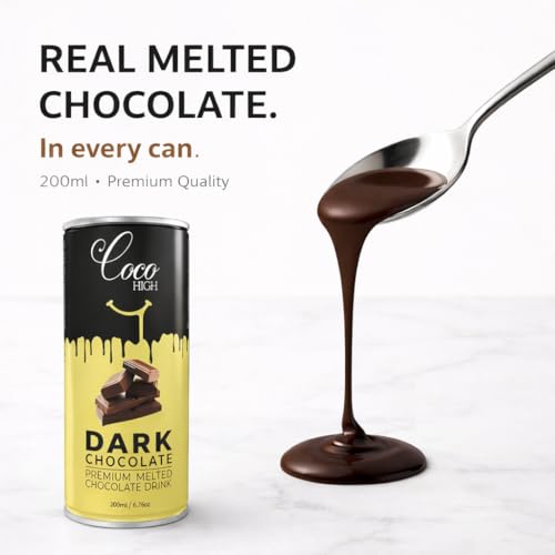 Image of CocoHigh Dark Chocolate Drink 600ml (3 x 200ml) | Luxury Creamy Chocolate Milkshake | Ready-to-Drink Milkshake Made with Real Chocolte | | No Added Preservatives