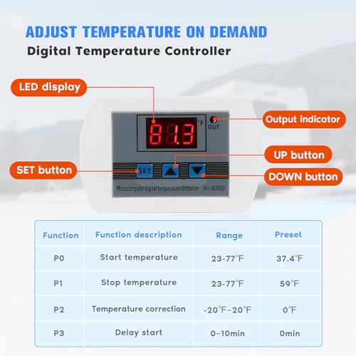 Image of Heated Water Hose for RV, 50FT Electrically Heated Garden Hoses, -45 ℉ Freeze Protection Heated Water Hose, Smart Self-regulating External Thermostat Heated Hose for RV Home Garden Camper