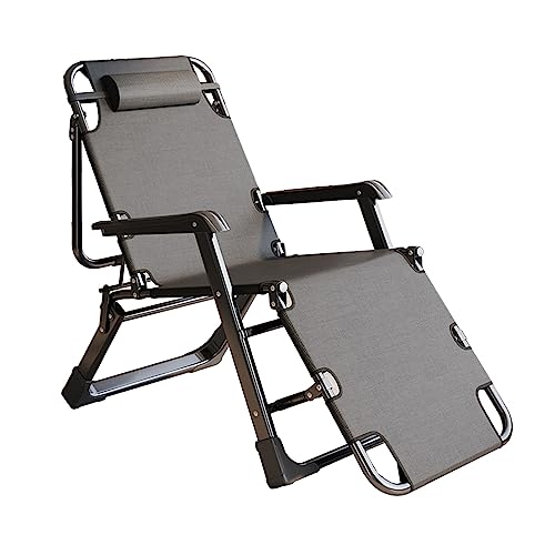 TMKDNNKG Sillón reclinable, sillón Informal para la Siesta en el balcón, Cama de Hospital, Tumbona Plegable, Cama portátil de Verano para la Siesta en la Oficina con reposacabezas y tapete de algodón