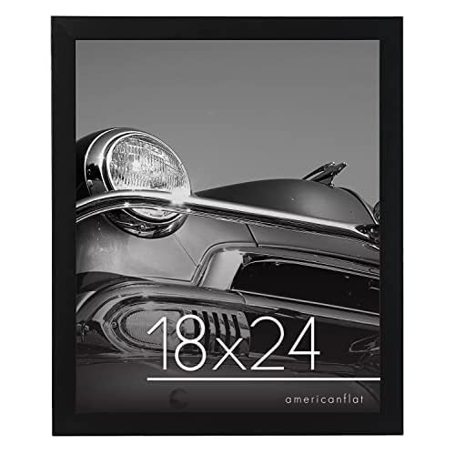 Americanflat 18X24 Poster Frame In Black - Composite Wood With Polished Plexiglass - Horizontal And Vertical Formats For Wall With Included Hanging Hardware #TOP23