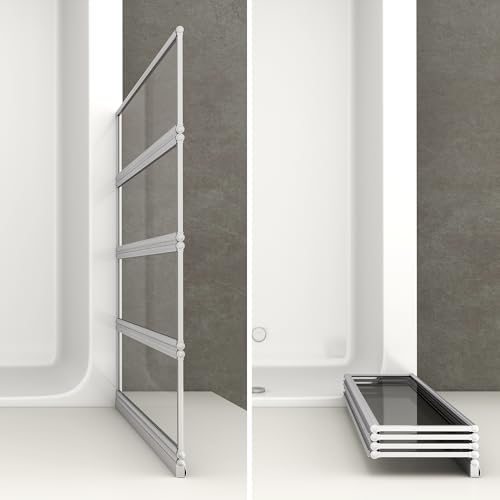 Bathlink 4 Fold Pivot Over Bath Shower Screen, 1000X1400Mm, 4Mm Safety Clear Glass Bath Screen - 6