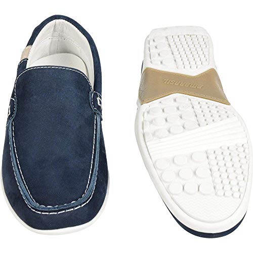 Mocassim Masculino em Couro Bmbrasil 171/01 Navy 39