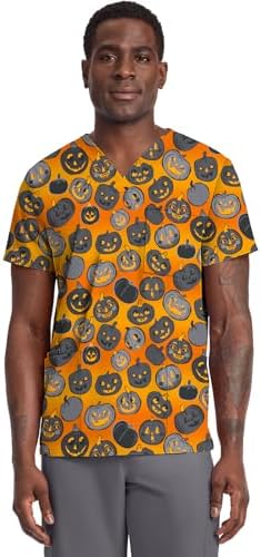 Cherokee Genuine Men and Women V-Neck Printed Top 4 Pockets | Mod...